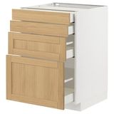IKEA METOD/MAXIMERA çekmeceli alt dolap FORSBACKA meşe - 89509250