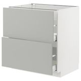 IKEA METOD/MAXIMERA çekmeceli alt dolap HAVSTORP açık gri-koyu gri - 49538787