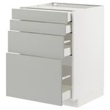 IKEA METOD/MAXIMERA çekmeceli alt dolap HAVSTORP açık gri-koyu gri - 79537994