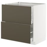 IKEA METOD/MAXIMERA çekmeceli alt dolap HAVSTORP kahverengi-bej - 19558828