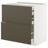 IKEA METOD/MAXIMERA çekmeceli alt dolap HAVSTORP kahverengi-bej - 39558276