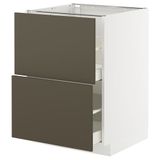 IKEA METOD/MAXIMERA çekmeceli alt dolap HAVSTORP kahverengi-bej - 49558756