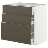 IKEA METOD/MAXIMERA çekmeceli alt dolap HAVSTORP kahverengi-bej - 89558660