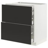 IKEA METOD/MAXIMERA çekmeceli alt dolap NICKEBO mat antrasit-koyu gri - 39497834