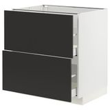 IKEA METOD/MAXIMERA çekmeceli alt dolap NICKEBO mat antrasit-koyu gri - 49498178