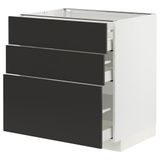 IKEA METOD/MAXIMERA çekmeceli alt dolap NICKEBO mat antrasit-koyu gri - 59499101