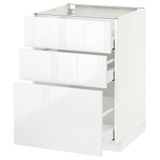 IKEA METOD/MAXIMERA çekmeceli alt dolap RINGHULT beyaz - 39110516