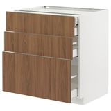 IKEA METOD/MAXIMERA çekmeceli alt dolap TISTORP kahverengi ceviz görünümlü - 29519916