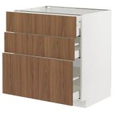 IKEA METOD/MAXIMERA çekmeceli alt dolap TISTORP kahverengi ceviz görünümlü - 59519496