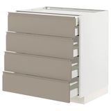 IKEA METOD/MAXIMERA çekmeceli alt dolap UPPLÖV mat koyu bej - 09492673