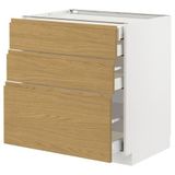 IKEA METOD/MAXIMERA çekmeceli alt dolap VOXTORP meşe görünümlü - 59539084