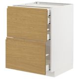 IKEA METOD/MAXIMERA çekmeceli alt dolap VOXTORP meşe görünümlü - 79538644