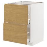 IKEA METOD/MAXIMERA çekmeceli alt dolap VOXTORP meşe görünümlü - 99539082