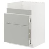 IKEA METOD/MAXIMERA HAVSEN eviye dolabı HAVSTORP açık gri-koyu gri - 89538610