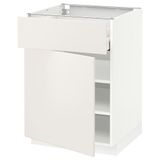 IKEA METOD/MAXIMERA kapaklı ve çekmeceli alt dolap VEDDINGE beyaz - 39457932
