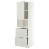 IKEA METOD/MAXIMERA mikrodalga fırın boy dolabı ASPUDDEN açık gri - 19606278