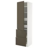 IKEA METOD/MAXIMERA mutfak boy dolabı HAVSTORP kahverengi-bej - 09558739