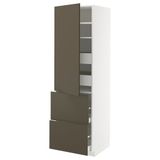 IKEA METOD/MAXIMERA mutfak boy dolabı HAVSTORP kahverengi-bej - 29558286