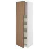 IKEA METOD/MAXIMERA mutfak boy dolabı TISTORP kahverengi ceviz görünümlü - 19519323