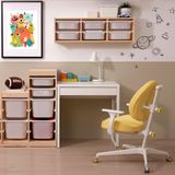 IKEA MICKE çocuk çalışma masası ve sandalyesi beyaz-sarı - 79506596