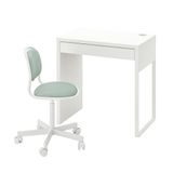 IKEA MICKE/ÖRFJALL çalışma masası ve sandalye beyaz-açık yeşil - 19553454