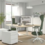 IKEA MITTZON çalışma masası huş kaplama-beyaz - 49528118