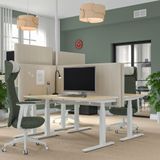 IKEA MITTZON yüksekliği ayarlanabilen çalışma masası huş kaplama-beyaz - 19528619