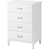 IKEA Modern Beyaz 4 Çekmeceli Şifonyer 67X102 cm - Yatak Odası Kaliteli Dolap - Şık Depolama Çözümü