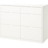 IKEA Modern Beyaz 6 Çekmeceli Şifonyer 120X47X90 cm - Yatak Odası Kaliteli Dolap - Şık Depolama Çözümü