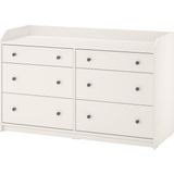 IKEA Modern Beyaz 6 Çekmeceli Şifonyer 138X46X84 cm - Yatak Odası Kaliteli Dolap - Şık Depolama Çözümü