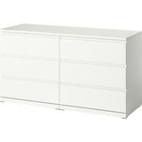 IKEA Modern Beyaz 6 Çekmeceli Şifonyer 140X50X75 cm - Yatak Odası Kaliteli Dolap - Şık Depolama Çözümü