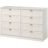 IKEA Modern Beyaz 8 Çekmeceli Şifonyer 160X51X101 cm - Yatak Odası Kaliteli Dolap - Şık Depolama Çözümü