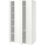 IKEA Modern Beyaz Bebek/çocuk Gardırop 120X62X200 cm - Iskandinav Tarzı Sağlam Ahşap Çocuk Odası Dolabı - Modüler Depolamalı Yapı