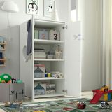 IKEA Modern Beyaz Bebek/çocuk Gardırop 60X57X123 cm - Iskandinav Tarzı Sağlam Ahşap Çocuk Odası Dolabı - Modüler Depolamalı Yapı
