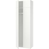IKEA Modern Beyaz Bebek/çocuk Gardırop 80X42X236 cm - Iskandinav Tarzı Sağlam Ahşap Çocuk Odası Dolabı - Modüler Depolamalı Yapı
