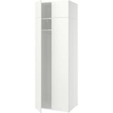 IKEA Modern Beyaz Bebek/çocuk Gardırop 80X62X236 cm - Iskandinav Tarzı Sağlam Ahşap Çocuk Odası Dolabı - Modüler Depolamalı Yapı