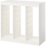 IKEA Modern Beyaz Oyuncak Saklama Ünitesi 99X44X94 cm - Çocuk Odası Iskandinav Tarzı Sağlam Ahşap Depolama Ünitesi - Modüler Yapı