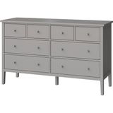 IKEA Modern Gri 8 Çekmeceli Şifonyer 168X48X100 cm - Yatak Odası Kaliteli Dolap - Şık Depolama Çözümü