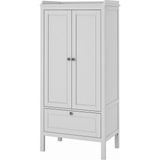 IKEA Modern Gri Bebek/çocuk Gardırop 80X50X171 cm - Iskandinav Tarzı Sağlam Ahşap Çocuk Odası Dolabı - Modüler Depolamalı Yapı