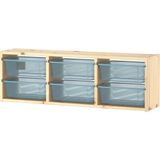 IKEA Modern Gri Oyuncak Dolabı 93X21X30 cm - Çocuk Odası Iskandinav Tarzı Sağlam Ahşap Depolama Ünitesi - Modüler Yapı