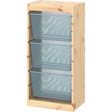 IKEA Modern Gri Oyuncak Saklama Ünitesi 44X30X91 cm - Çocuk Odası Iskandinav Tarzı Sağlam Ahşap Depolama Ünitesi - Modüler Yapı