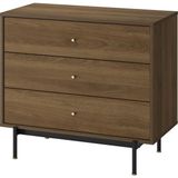 IKEA Modern Kahverengi 3 Çekmeceli Şifonyer 90X48X81 cm - Yatak Odası Kaliteli Dolap - Şık Depolama Çözümü