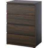 IKEA Modern Kahverengi 4 Çekmeceli Şifonyer 70X50X98 cm - Yatak Odası Kaliteli Dolap - Şık Depolama Çözümü