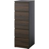 IKEA Modern Kahverengi 5 Çekmeceli Şifonyer 40X50X120 cm - Yatak Odası Kaliteli Dolap - Şık Depolama Çözümü