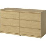 IKEA Modern Kahverengi 6 Çekmeceli Şifonyer 140X50X75 cm - Yatak Odası Kaliteli Dolap - Şık Depolama Çözümü