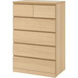 IKEA Modern Kahverengi 6 Çekmeceli Şifonyer 80X123 cm - Yatak Odası Kaliteli Dolap - Şık Depolama Çözümü