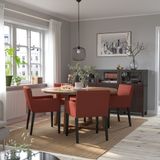 IKEA MÖRBYLANGA yuvarlak yemek masası meşe kaplama kahverengi vernikli - 60412885