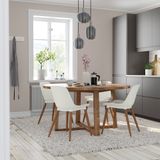 IKEA MÖRBYLANGA/GRÖNSTA yemek masası takımı meşe kaplama kahverengi vernikli/beyaz - 59548875