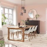 IKEA MÖRBYLANGA/GRÖNSTA yemek masası takımı meşe kaplama/kahverengi-beyaz - 09548887