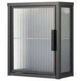 IKEA MOSSJÖN banyo duvar dolabı antrasit-sazlı cam - 20621640
